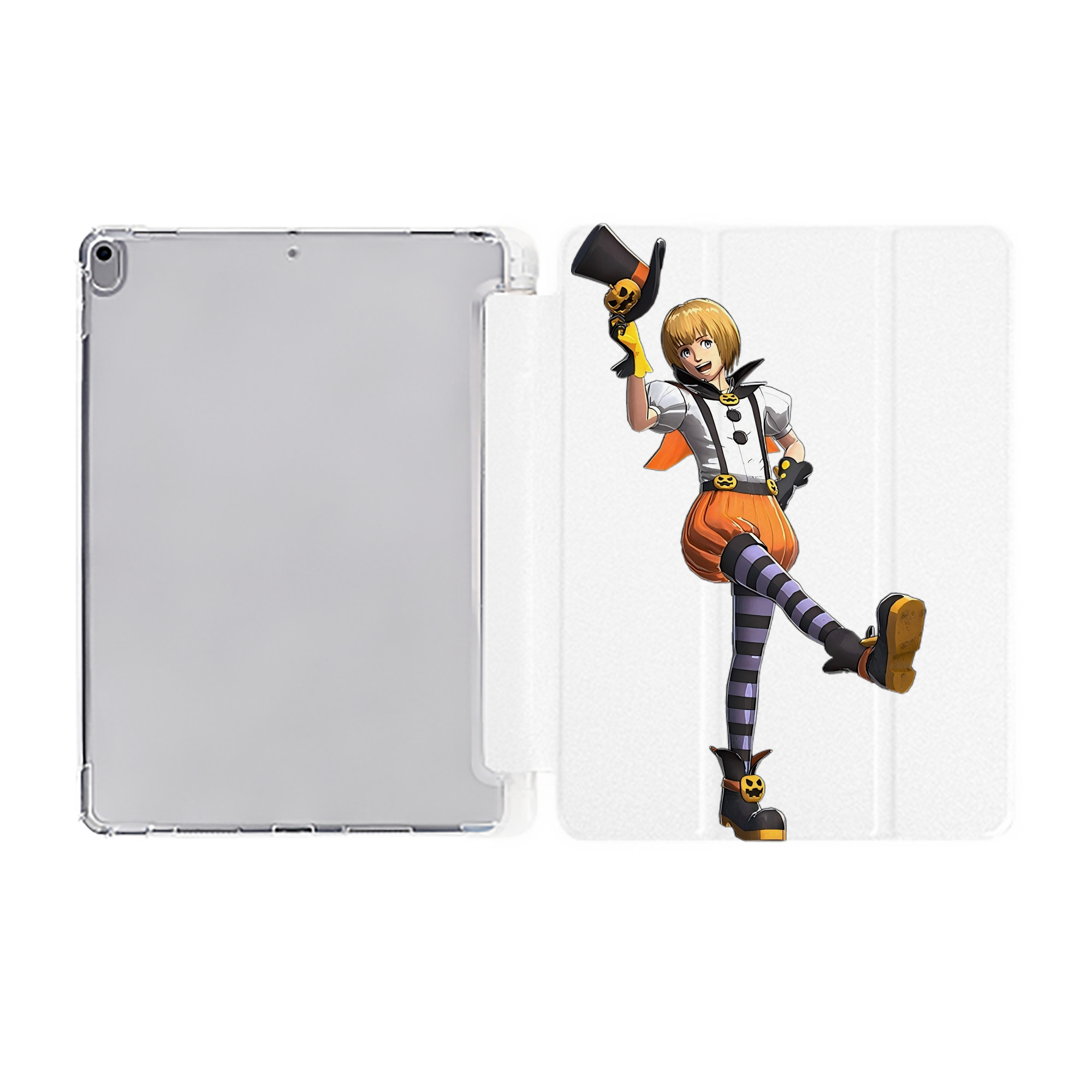 （画像用） 進撃の巨人 アルミン·アルレルト Attack on Titan Armin Arlert IPad ケース ペン収納付き 三つ折りスタンド PUレザー×シリコン 対応機種9.5/10.5/10.9インチ